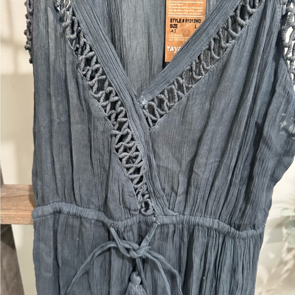 ISLAND VIBES BLUE SUMMER DRESS FOR BEACH VACATION - Picture 2 of 3